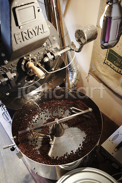 사람없음 JPG 포토 기계 로스팅 로스팅기계 마대 마대자루 실내 원두 작동 카페 커피