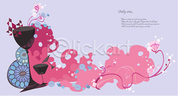 신비 화려 사람없음 EPS 일러스트 구름(자연) 무늬 백그라운드 분홍색 와인 와인잔 잔 판타지 패턴