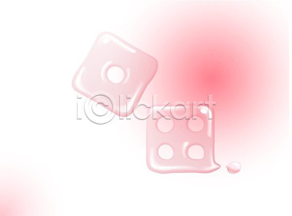 사람없음 EPS 디지털합성 일러스트 게임 그래픽 물방울 물방울백그라운드 분홍색 주사위 컬러