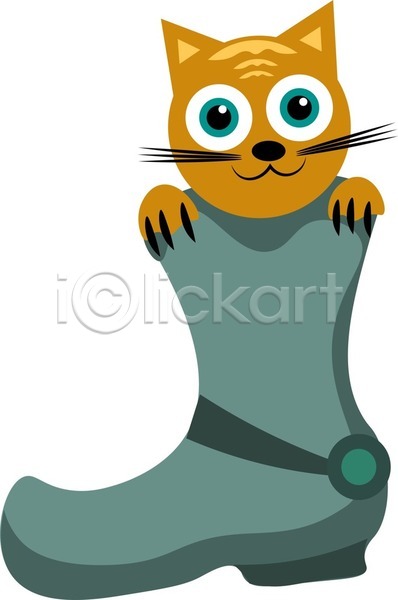 러블리 EPS 일러스트 포토 해외이미지 갈색 고양이 그림 동물 미소(표정) 반려동물 벽지 부츠 파란색 표정 해외202004 해외202105