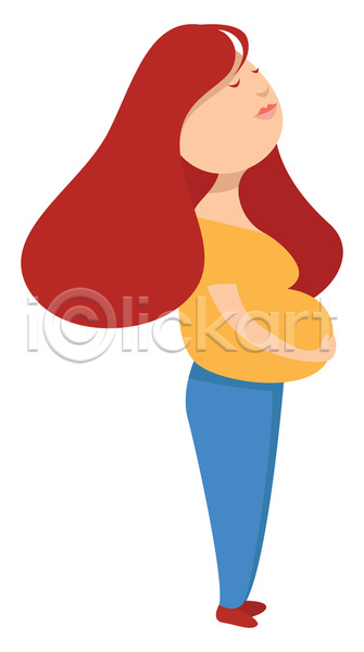 사람 사람없음 성인 아기 여자 JPG 일러스트 포토 해외이미지 건강 고립 만화 백그라운드 엄마 임산부 임신 캐릭터 해외202105 흰색