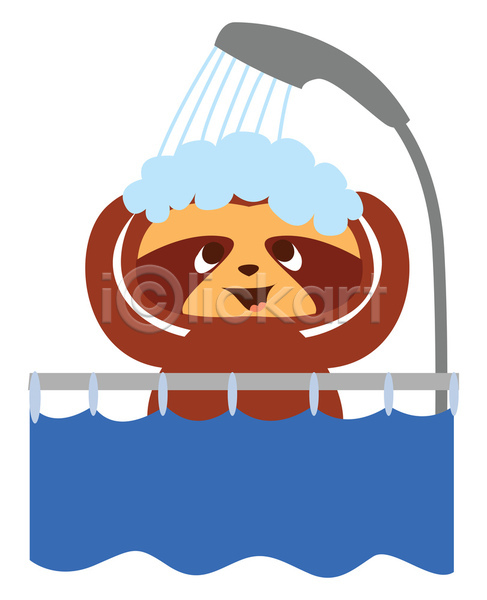 행복 사람없음 아기 어린이 JPG 일러스트 포토 해외이미지 고립 그래픽 느림 동물 디자인 만화 미소(표정) 샤워실 신용카드 야생동물 열대우림 이국적 자연 캐릭터 포유류 플랫 해외202105