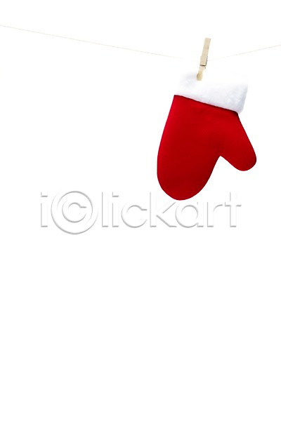 사람없음 JPG 포토 누끼 빨간색 손모아장갑 오브젝트 잡화 장갑 장식 줄 집게 크리스마스 크리스마스용품