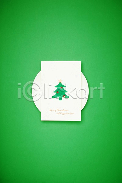 사람없음 JPG 포토 모양 오브젝트 장식 접시 초록색 카드(감사) 크리스마스 크리스마스용품 크리스마스트리