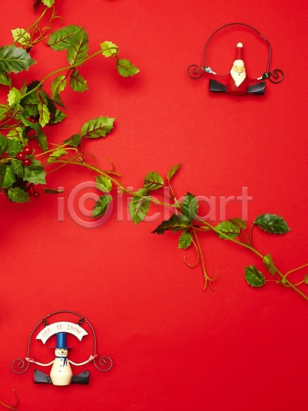 사람없음 JPG 포토 나뭇잎 눈사람 빨간색 산타클로스 식물 오브젝트 인형 잎 장식 줄기 크리스마스 크리스마스용품