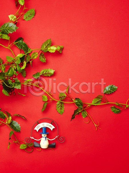 사람없음 JPG 포토 나뭇잎 눈사람 빨간색 식물 오브젝트 인형 잎 장식 줄기 크리스마스 크리스마스용품