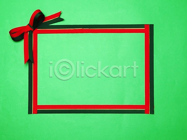 사람없음 JPG 포토 끈 리본 오브젝트 장식 초록색 크리스마스 크리스마스용품 테두리 프레임