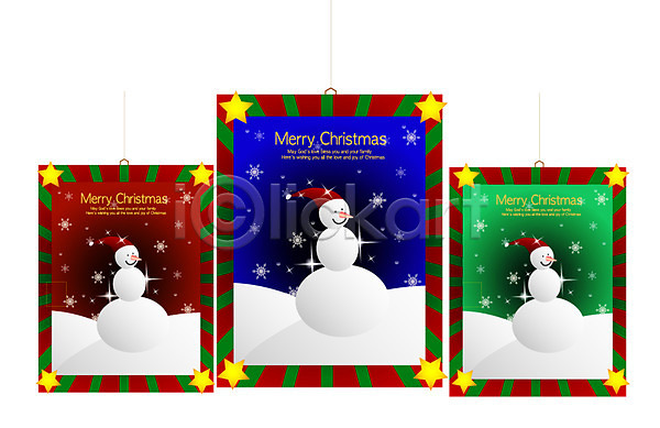 사람없음 EPS 일러스트 그림 눈사람 오브젝트 장식 카드(감사) 크리스마스 크리스마스용품