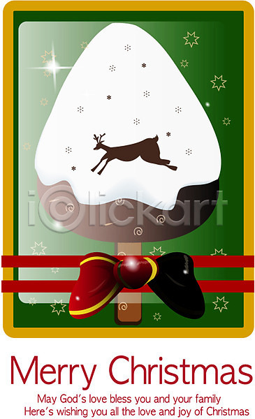 사람없음 EPS 일러스트 눈(날씨) 눈송이 동물 리본 무늬 사슴 오브젝트 장식 초콜릿 카드(감사) 크리스마스 크리스마스용품