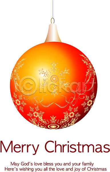 사람없음 EPS 일러스트 공 눈(날씨) 눈송이 모양 무늬 반짝임 오브젝트 장식 장식볼 주황색 크리스마스 크리스마스용품