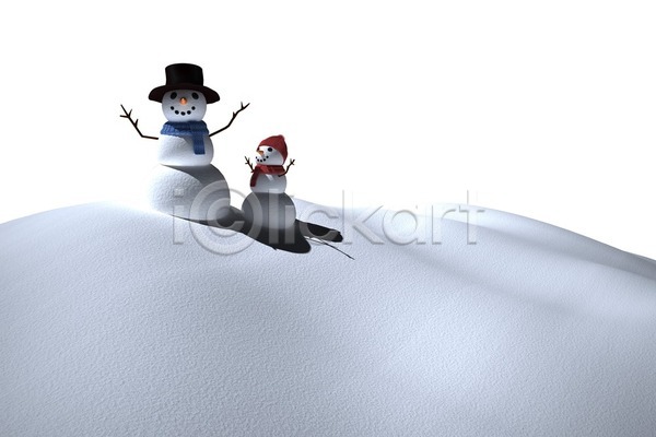 추위 사람없음 JPG 일러스트 포토 해외이미지 겨울 눈내림 눈사람 디지털 얼음 자연 카피스페이스 컴퓨터그래픽 풍경(경치) 해외202105 환경 흰배경
