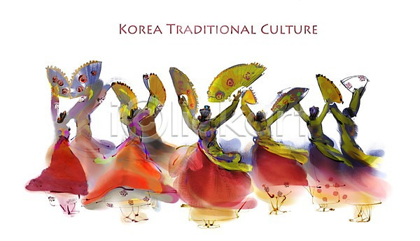 과거 사람 여러명 여자 여자만 PSD 일러스트 문화 부채 부채춤 율동 전통 전통놀이 전통무용 전통문화 전통의상 춤 한국전통 한복