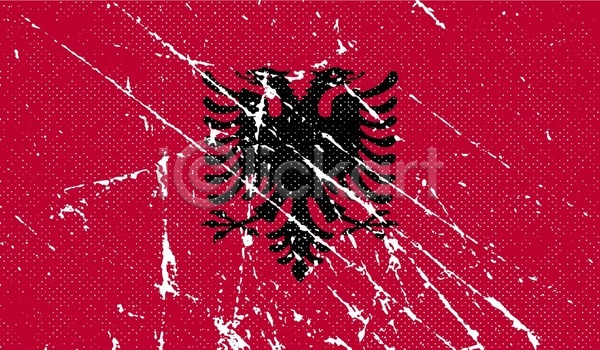 사람없음 JPG 포토 해외이미지 2 검은색 곡선 대칭 독수리 머리 빨간색 세로 센터 심볼 알바니아 유럽 팔 해외202004 해외202105