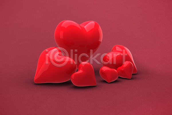 사랑 사람없음 JPG 포토 해외이미지 디지털 발렌타인데이 빨간색 컴퓨터그래픽 하트 해외202105