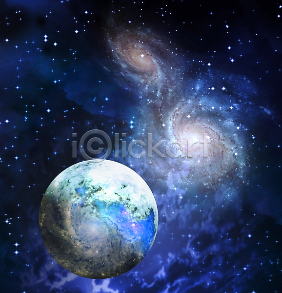 신비 사람없음 3D JPG 해외이미지 SF 별 빛 우주 은하 은하계 지구 파란색