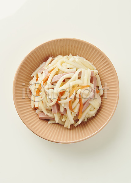 사람없음 JPG 포토 하이앵글 감자볶음 반찬 스튜디오촬영 실내 접시 집밥 한식 흰배경