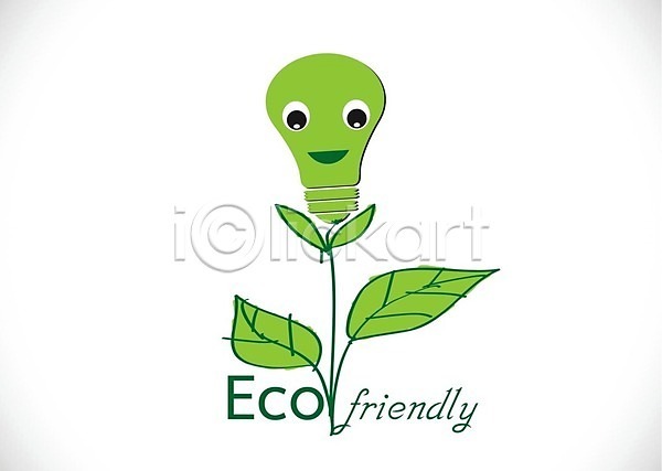 사람없음 EPS 일러스트 해외이미지 그린에너지 심볼 에코 에코라이프 잎 전구 친환경 캐릭터 표정 해외202004 해외202105