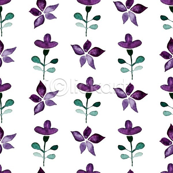 사람없음 EPS 일러스트 해외이미지 꽃 꽃무늬 백그라운드 수채화(물감) 잎 패턴 해외202004 해외202105