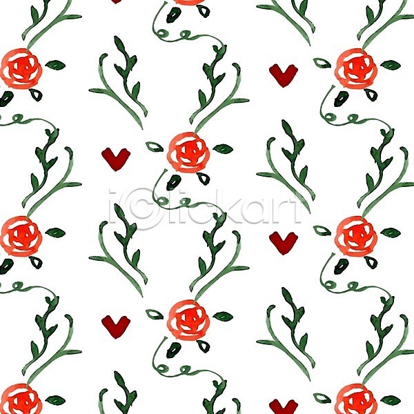 사람없음 EPS 일러스트 해외이미지 꽃 꽃무늬 레이스(직물) 백그라운드 수채화(물감) 잎 캘리그라피 패턴 해외202004 해외202105