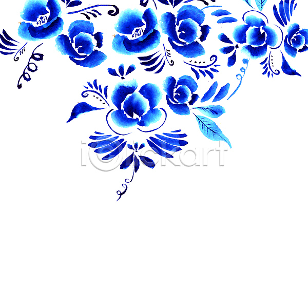 사람없음 JPG 일러스트 포토 해외이미지 꽃 꽃무늬 백그라운드 잎 장미 파란색 패턴 해외202004 해외202105