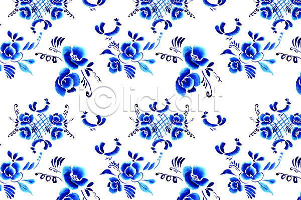 사람없음 JPG 일러스트 포토 해외이미지 꽃 꽃무늬 백그라운드 잎 장미 파란색 패턴 해외202004 해외202105
