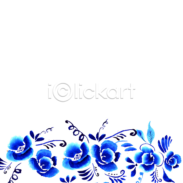 사람없음 JPG 포토 해외이미지 꽃 꽃무늬 잎 장미 파란색 패턴 프레임 해외202004 해외202105