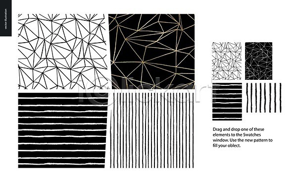사람없음 EPS 일러스트 해외이미지 가로줄 검은색 백그라운드 삼각형 세로줄무늬 손그림 추상 패턴 폴리곤 해외202004 해외202105