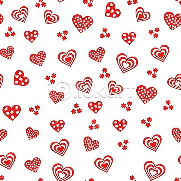 사랑 사람없음 EPS 일러스트 해외이미지 빨간색 패턴 패턴백그라운드 하트 해외202004 해외202105