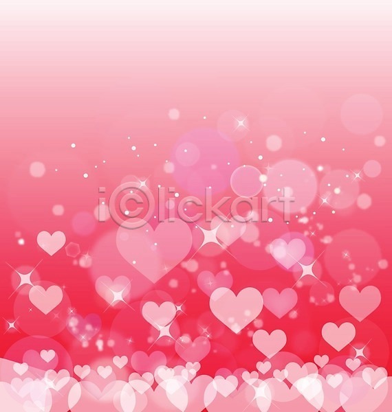 사랑 사람없음 EPS 일러스트 해외이미지 그라데이션 반짝임 백그라운드 분홍색 하트 해외202004 해외202105