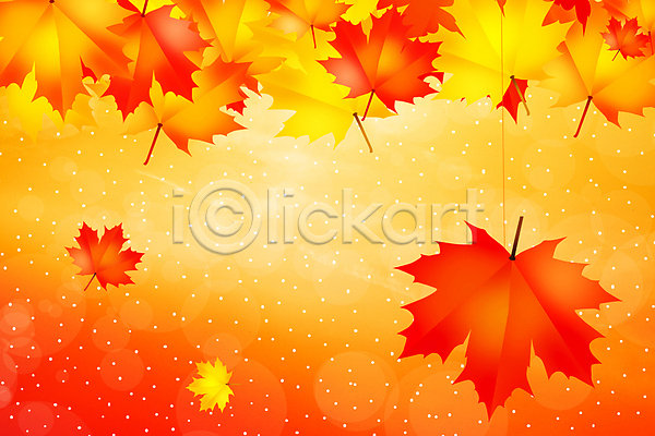 사람없음 JPG 일러스트 포토 해외이미지 가을(계절) 낙엽 단풍잎 라이프스타일 잎 주황색 프레임 해외202004 해외202105