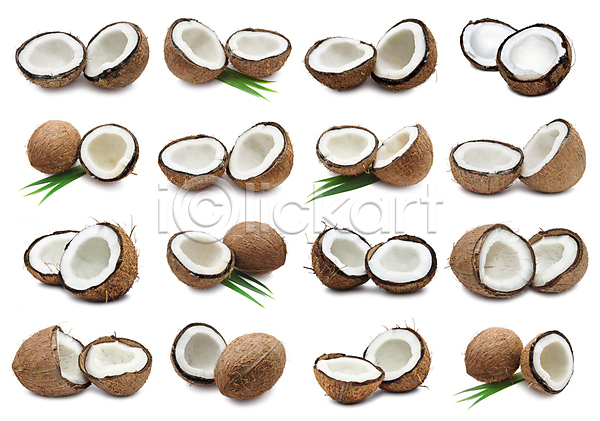 사람없음 JPG 포토 해외이미지 갈색 건강 견과류 우유 원형 코코넛 해외202004 해외202105