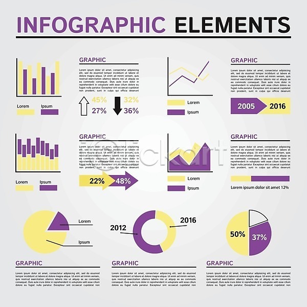 사람없음 EPS 일러스트 템플릿 해외이미지 교육 그래프 그룹 노란색 디자인 문서 보라색 비즈니스 속도 심플 인포그래픽 자료 정보 통계 해외202004 해외202105