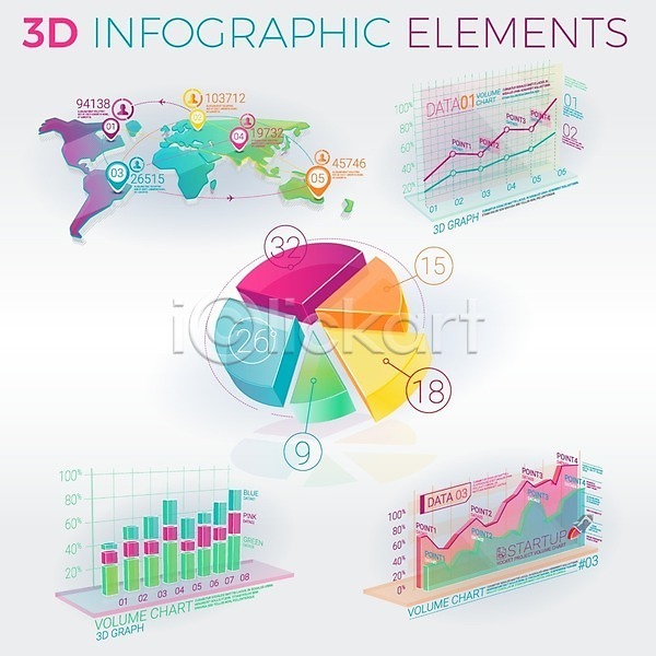 계획 분석 사람없음 3D EPS 아이콘 일러스트 해외이미지 구매 그래프 노란색 보라색 비전 상업 서비스 인포그래픽 자료 초록색 컬러풀 파란색 판매 플랫 해외202004 해외202105