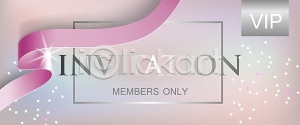 사람없음 EPS 일러스트 해외이미지 VIP 리본 분홍색 타이포그라피 해외202105 해외일러스트