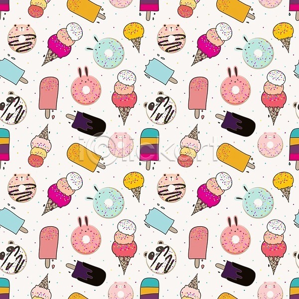 사람없음 EPS 일러스트 해외이미지 도넛 디저트 막대아이스크림 백그라운드 분홍색 콘아이스크림 패턴 패턴백그라운드 해외202105