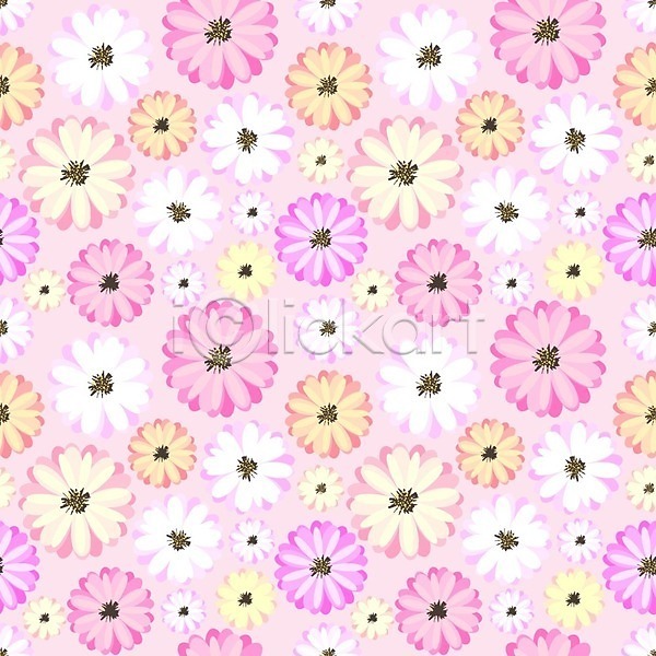 사람없음 EPS 일러스트 해외이미지 꽃 꽃무늬 분홍색 패턴 해외202105