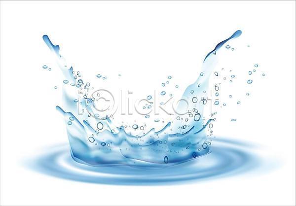 사람없음 EPS 일러스트 해외이미지 물 물방울 스플래쉬 파란색