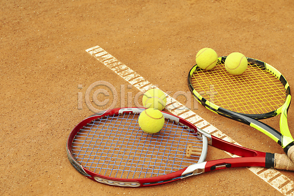 사람없음 JPG 포토 해외이미지 야외 주간 테니스공 테니스라켓 테니스장