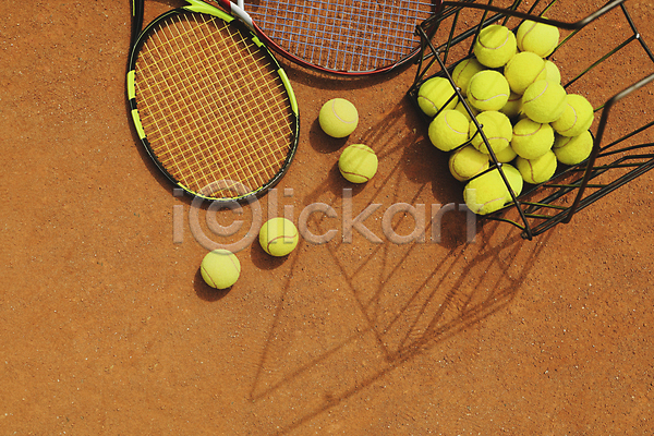 사람없음 JPG 포토 해외이미지 바구니 야외 주간 테니스 테니스공 테니스라켓