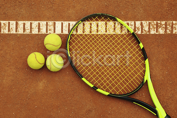 사람없음 JPG 포토 해외이미지 야외 주간 테니스 테니스공 테니스라켓 테니스장