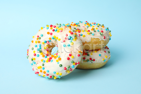 사람없음 JPG 포토 해외이미지 도넛 쌓기 파란배경