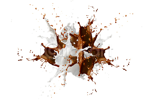 사람없음 JPG 포토 해외이미지 스플래쉬 액체 우유 커피 혼합 흰배경