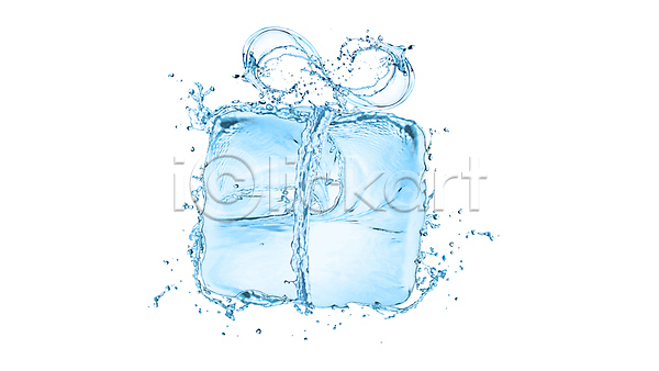 사람없음 JPG 포토 해외이미지 물 선물상자 액체 투명 흰배경