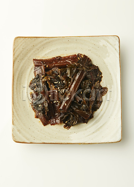 사람없음 JPG 포토 하이앵글 갓(채소) 반찬 스튜디오촬영 실내 장아찌 접시 집밥 한식 흰배경