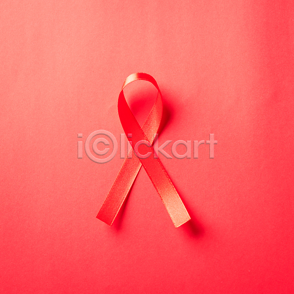 사람없음 JPG 포토 해외이미지 리본 빨간배경 빨간색 세계에이즈의날 실내 에이즈 예방 캠페인