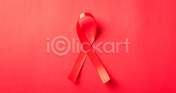 사람없음 JPG 포토 해외이미지 리본 빨간배경 빨간색 세계에이즈의날 실내 에이즈 예방 캠페인