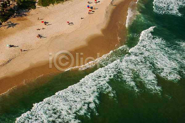 사람없음 JPG 포토 하이앵글 항공촬영 해외이미지 리우데자네이루 모래사장 바다 야외 주간 풍경(경치) 해변