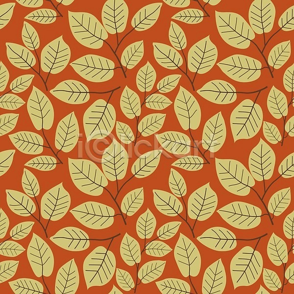사람없음 EPS 일러스트 해외이미지 가을(계절) 노란색 잎 주황색 패턴 패턴백그라운드