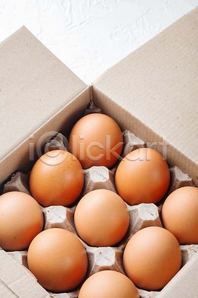 사람없음 JPG 포토 해외이미지 계란 계란판 상자 실내 음식 흰배경