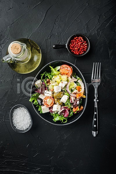 사람없음 JPG 포토 하이앵글 해외이미지 검은배경 다이어트음식 비건음식 샐러드 채식주의 채식주의자